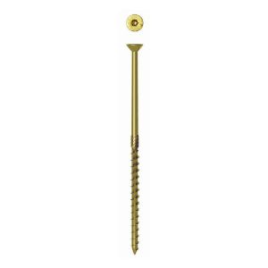 Immagine di VITE PORTANTE PER LEGNO Ø 6x100 MM ZINCATA GIALLA CONFEZIONE 100 PZ