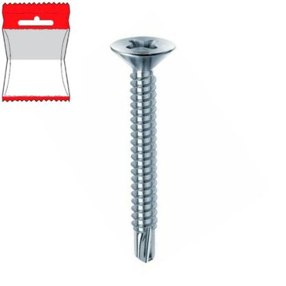 Immagine di VITE PER FERRO TESTA SVASATA PIANA AUTOFORANTE 4,8x45 MM 10 PZ/BLISTER