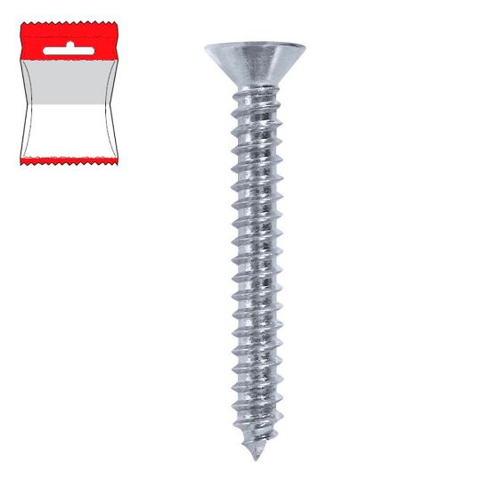 Immagine di VITE PER FERRO TESTA SVASATA PIANA AUTOFILETTANTE 4,2X25 MM BLISTER 25 PZ