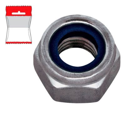 Immagine di DADO ESAGONALE AUTOBLOCCANTE INOX M 8 BLISTER 10 PZ
