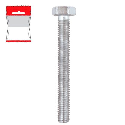 Immagine di BULLONE INOX TESTA ESAGONALE INTERAMENTE FILETTATO 8X20 MM BLISTER 6 PZ