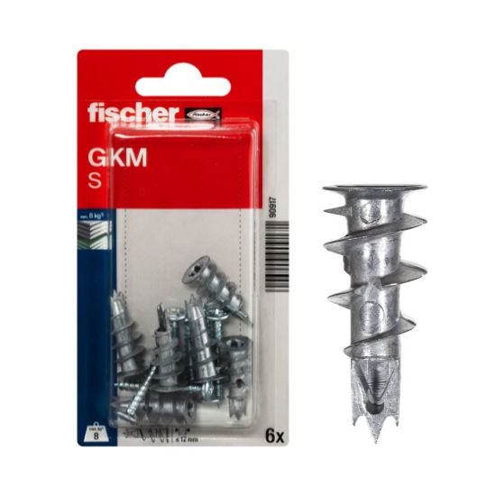 Immagine di TASSELLO GK METALLO PER CARTOGESSO CON VITE BLISTER 6 PZ