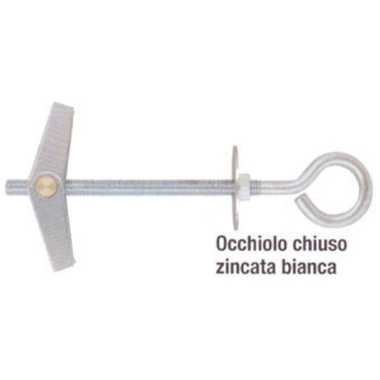 Immagine di ANCORA SCATTO CON OCCHIOLO M 3,16X80 MM CONFEZIONE DA 100 PZ