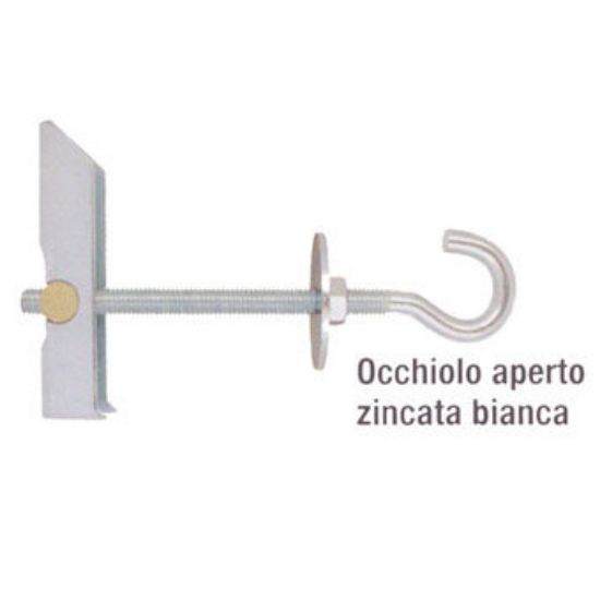 Immagine di ANCORA BASCULANTE CON GANCIO APERTO M 6X80 MM CONFEZIONE DA 25 PZ