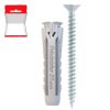 Immagine di TASSELLO NYLON CON BORDO Ø 6x30 MM CON VITE BLISTER 15 PZ