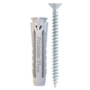 Immagine di TASSELLO NYLON CON BORDO Ø 8x40 MM CON VITE CONFEZIONE DA 50 PZ