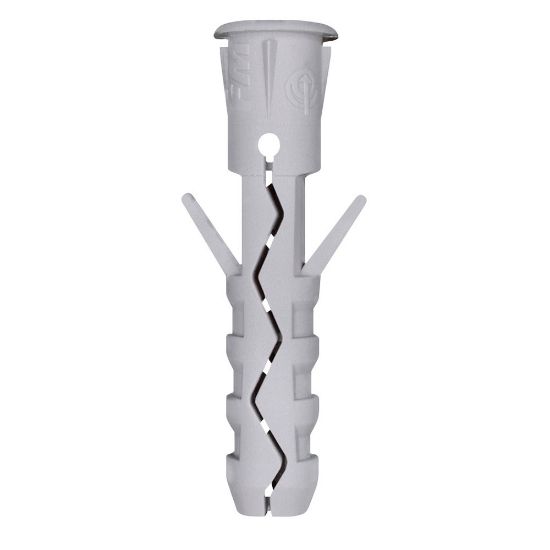 Immagine di TASSELLO NYLON CON BORDO Ø 10X60 MM CONFEZIONE DA 25 PZ