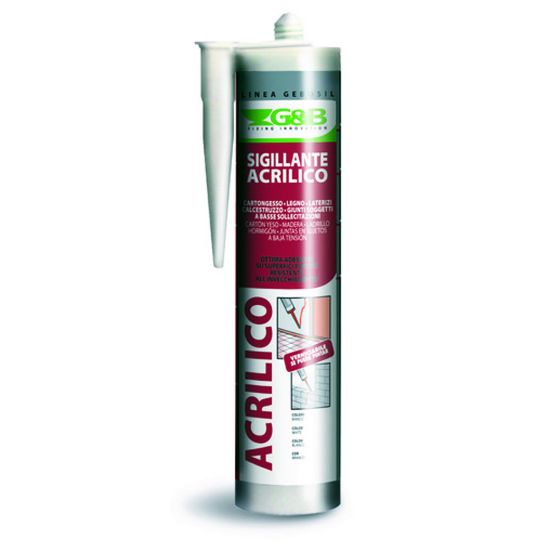 Immagine di SIGILLANTE ACRILICO VERNICIABILE BIANCO 310 ML IDEALE PER FESSURE E GIUNTI