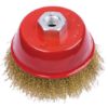 Immagine di SPAZZOLA A TAZZA OTTONANTA PER SMERIGLATRICE DIAMETRO 60 MM