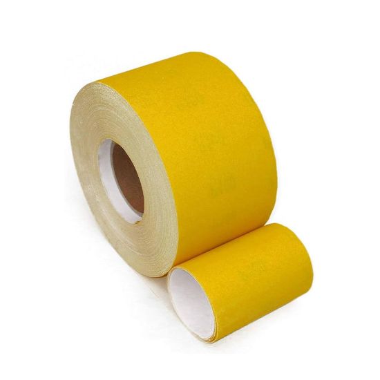 Immagine di CARTA VETRATA GIALLA GRANA 100 ROTOLO DA 100 MT