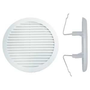 Immagine di GRIGLIA PVC TONDA UNIVERSALE CON MOLLA DIAMETRO 80/125 MM CONFEZIONE 2 PZ
