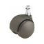 Immagine di RUOTA GEMELLATA IN POLIPROPILENE Ø 50 MM CON SUPPORTO A PERNO LISCIO DIAMETRO 8 MM