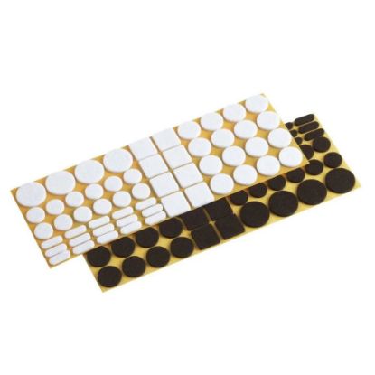 Immagine di FELTRINO ADESIVO VARIE MISURE COLORE MARRONE / BIANCO ART. 0527A PERFETTO