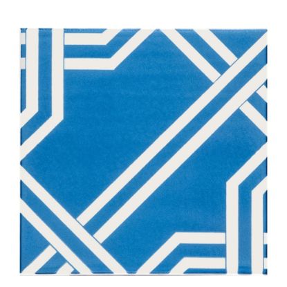 Immagine di DECORO CERAMICA IN BICOTTURA TRADIZIONALE COLLEZIONE GAIANO TURCHESE 20X20 CM SPESSORE 10 MM GIOVANNI DE MAIO