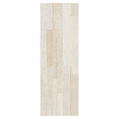 Immagine di DECORO CERAMICA IN BICOTTURA PASTA BIANCA COLLEZIONE ORIONE FOCUS BEIGE 25X75 CM SPESSORE 8,3 MM HERBERIA
