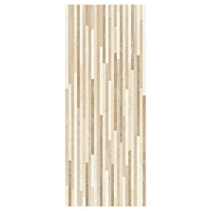 Immagine di DECORO CERAMICA IN BICOTTURA TRADIZIONALE COLLEZIONE HABITA STICK BEIGE 20X50 CM SPESSORE 7 MM HERBERIA