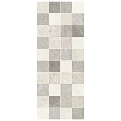 Immagine di DECORO CERAMICA IN BICOTTURA TRADIZIONALE COLLEZIONE HABITA SQUARE GREY 20X50 CM SPESSORE 7 MM HERBERIA