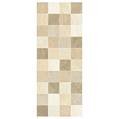 Immagine di DECORO CERAMICA IN BICOTTURA TRADIZIONALE COLLEZIONE HABITA SQUARE BEIGE 20X50 CM SPESSORE 7 MM HERBERIA