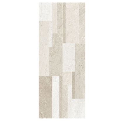 Immagine di DECORO CERAMICA IN BICOTTURA TRADIZIONALE COLLEZIONE LITHOS BEIGE MURETTO 20X50 CM SPESSORE 7 MM HERBERIA