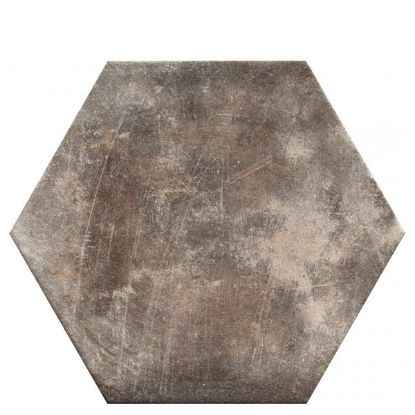 Immagine di RIVESTIMENTO GRES PORCELLANATO COLLEZIONE MIAMI LIGHT BROWN ESAGONA 24X27,7 CM SPESSORE 10 MM R10 CIR