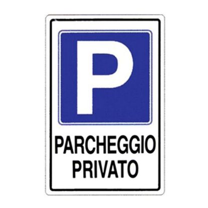 Immagine di CARTELLO DI SEGNALAZIONE PARCHEGGIO PRIVATO 30X20 CM