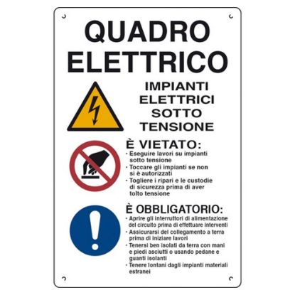 Immagine di CARTELLO QUADRO ELETTRICO IMPIANTO 60X40 CM