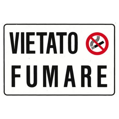 Immagine di CARTELLO DI SEGNALAZIONE VIETATO FUMARE 30X20 CM
