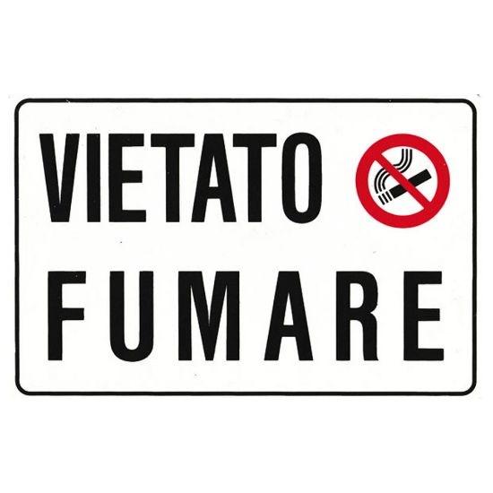 Immagine di CARTELLO DI SEGNALAZIONE VIETATO FUMARE 30X20 CM