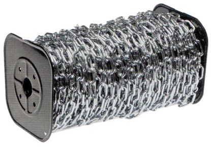 Immagine di CATENA GENOVESE SALDATA ZINCATA N°22 SPESSORE 5,3 MM LARGHEZZA 35 MM ALTEZZA 20 MM ROTOLO DA 25 MT ZA