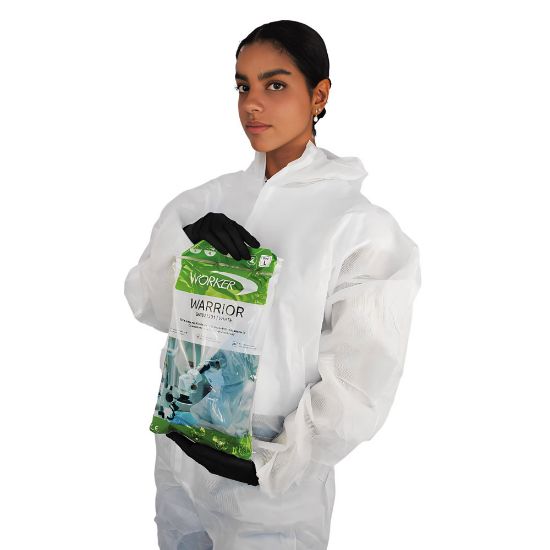 Immagine di TUTA MONOUSO IN TESSUTO NON TESSUTO 55 GR/MQ CHIUSURA CON CERNIERA TG. XL EQUAL