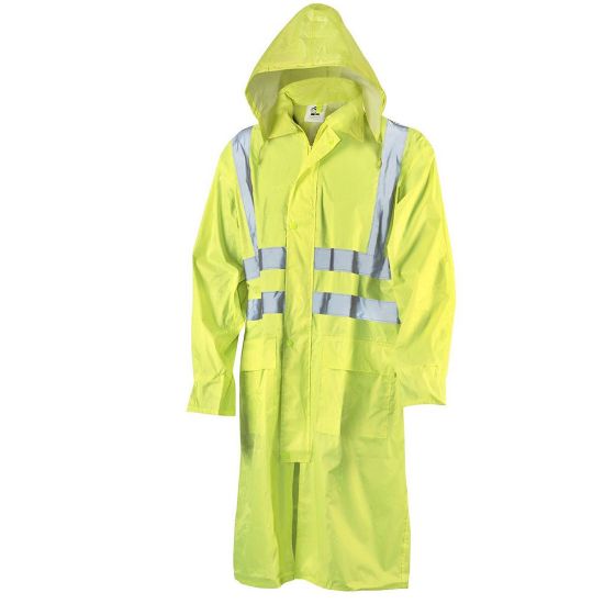 Immagine di CAPPOTTO ANTI PIOGGIA ALTA VISIBILITA' GIALLO TG.XXL