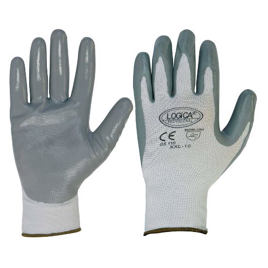 Immagine di GUANTO NITRILE BIANCO/GRIGIO TG.10 CON BLISTER IN COPPIA