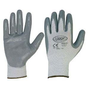 Immagine di GUANTO NITRILE BIANCO/GRIGIO TG.9 CON BLISTER IN COPPIA