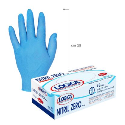Immagine di GUANTI IN NITRILE BLU SENZA POLVERE TG. L CONFEZIONE 100 PZ