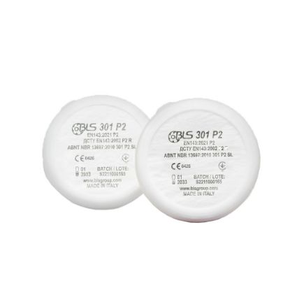 Immagine di PREFILTRO PER MASCHERE E SEMIMASCHERE ATTACO BAIONETTA BLS301 PROTEZIONE P2 CONFEZIONE DA 16 PZ BLS