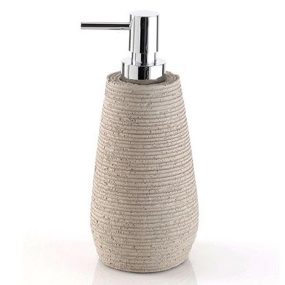 Immagine di DOSASAPONE DA APPOGGIO GEMINI RESINA TORTORA CON EROGATORE CROMATO GEDY