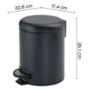Immagine di PORTARIFIUTI POTTY 5 LT NERO MATT GEDY