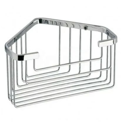 Immagine di PORTA OGGETTI DOCCIA A PARETE ANGOLARE 20X15 CM CROMATO GEDY