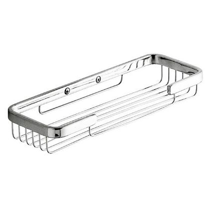 Immagine di PORTA OGGETTI DOCCIA A PARETE RETTANGOLARE 29 CM CROMATO GEDY