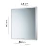 Immagine di SPECCHIO L55 CM H60 CM CORNICE RESINA BIANCO JUNIOR GEDY