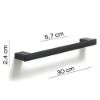 Immagine di PORTASALVIETTE A PARETE LOUNGE 30 CM NERO MATT GEDY