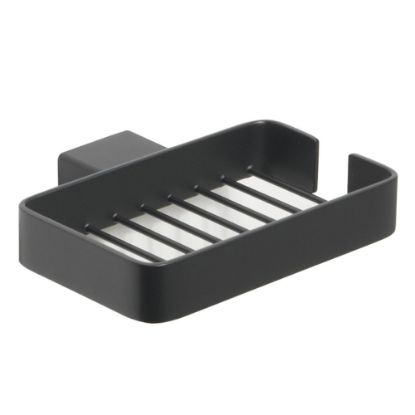 Immagine di PORTASAPONE A PARETE LOUNGE 14X11X2,5 CM NERO MATT GEDY