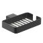 Immagine di PORTASAPONE A PARETE LOUNGE 14x11x2,5 CM NERO MATT GEDY