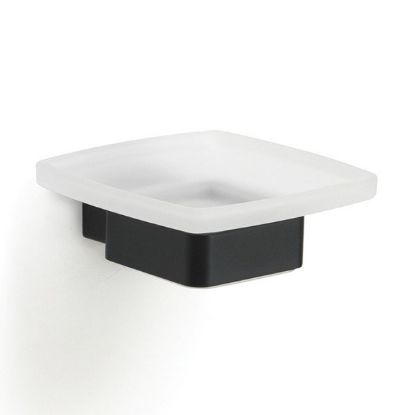 Immagine di PORTASAPONE A PARETE LOUNGE 12X12X4,1 CM NERO MATT GEDY