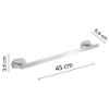 Immagine di PORTASALVIETTE A PARETE BERNINA 45 CM CROMO GEDY