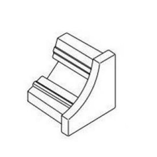 Immagine di TERMINALE BIANCO PVC PER SGUSCIA PVC SP.10 MM /10 MM