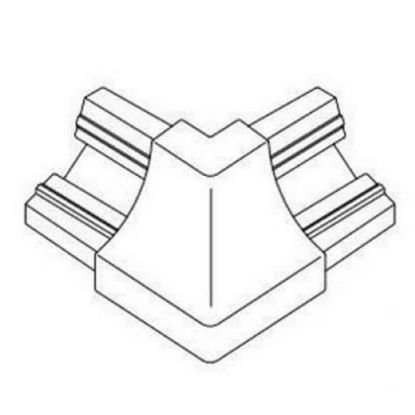 Immagine di ANGOLO ESTERNO PVC BIANCO PER SGUSCIA PVC SP.10 MM /10 MM