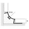 Immagine di SGUSCIA PVC BIANCA RACCORDO PAVIMENTO-RIVESTIMENTO 10/10 MM L. 270 CM