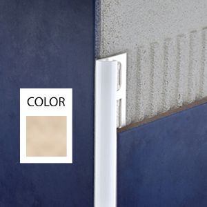 Immagine di PROFILO ANGOLARE ESTERNO PVC 8 MM CREMA SCURA L. 2,60 MT