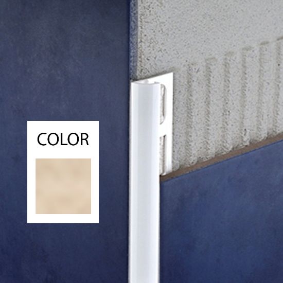 Immagine di PROFILO ANGOLARE ESTERNO PVC 8 MM CREMA SCURA L. 2,60 MT